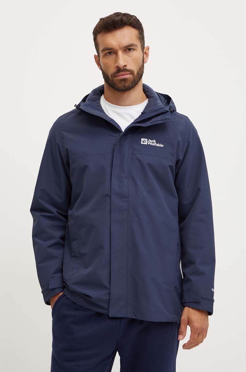

Куртка Jack Wolfskin Altenberg 3IN1 для активного отдыха, темно-синий