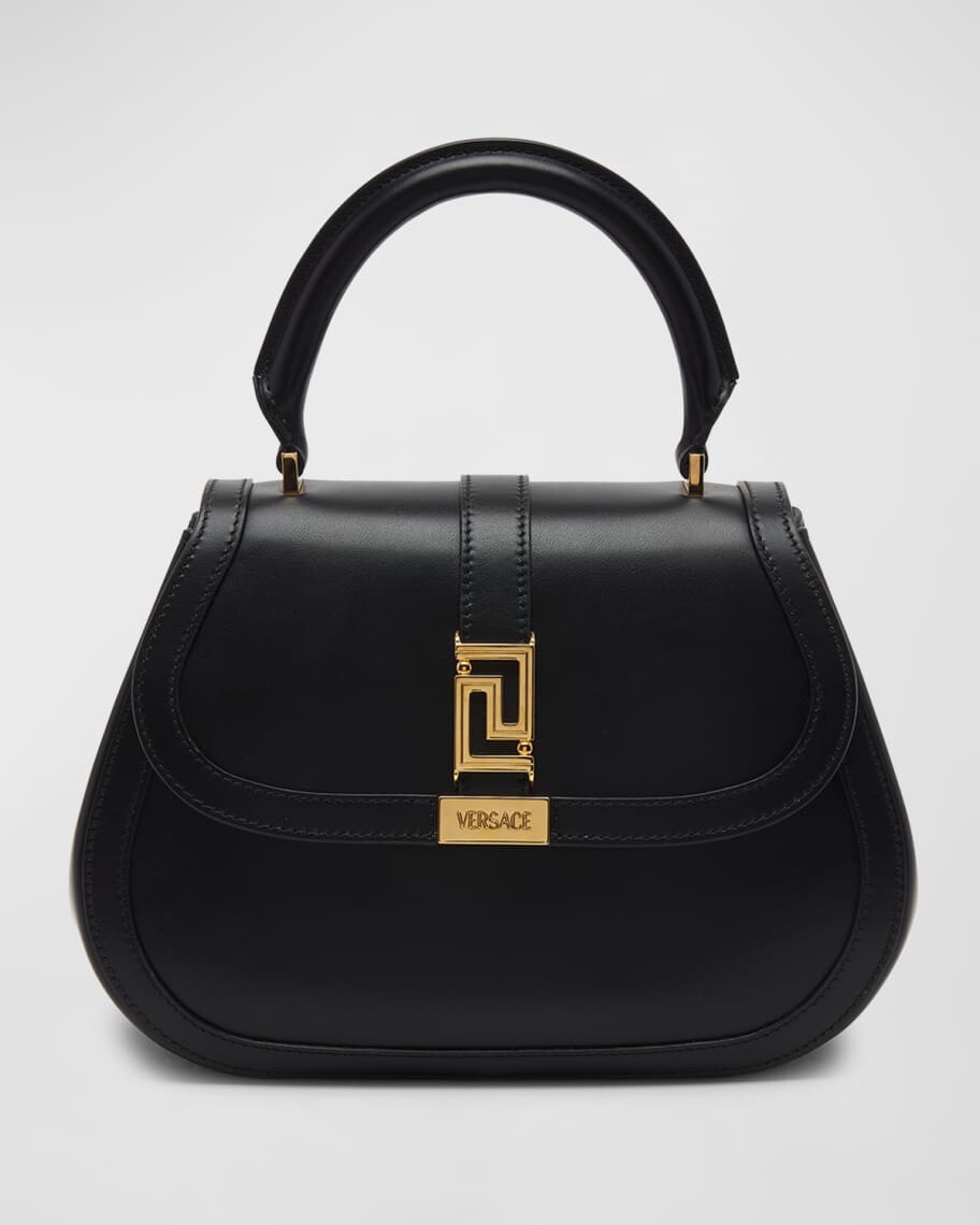

Кожаная сумка Greca Goddess среднего размера с верхней ручкой Versace