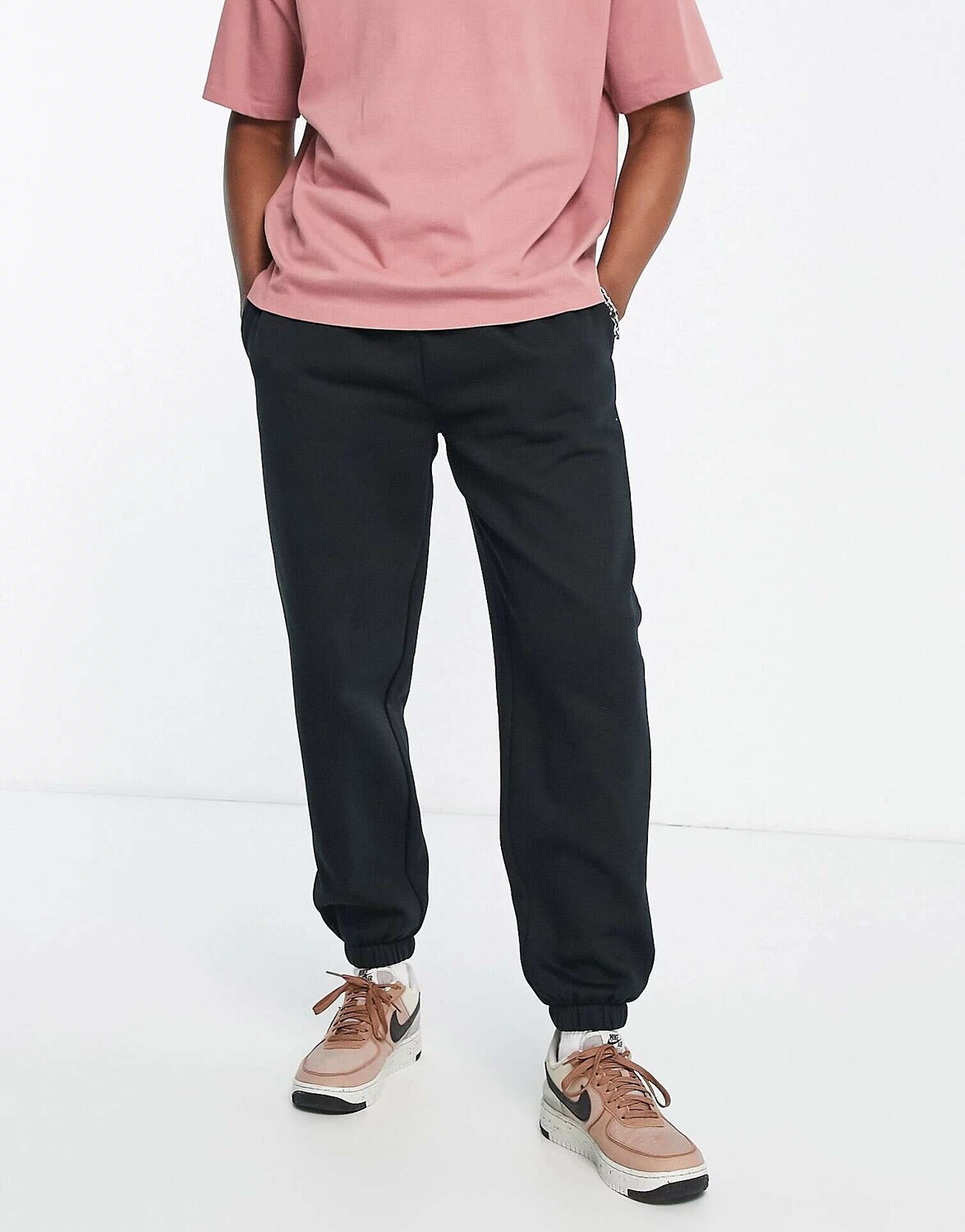 

Черные джоггеры свободного кроя Topman