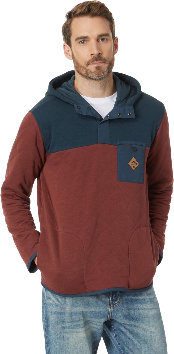 цена Куртка Russell Quilted 1/4 Snap Fleece Hurley, цвет Cherokee