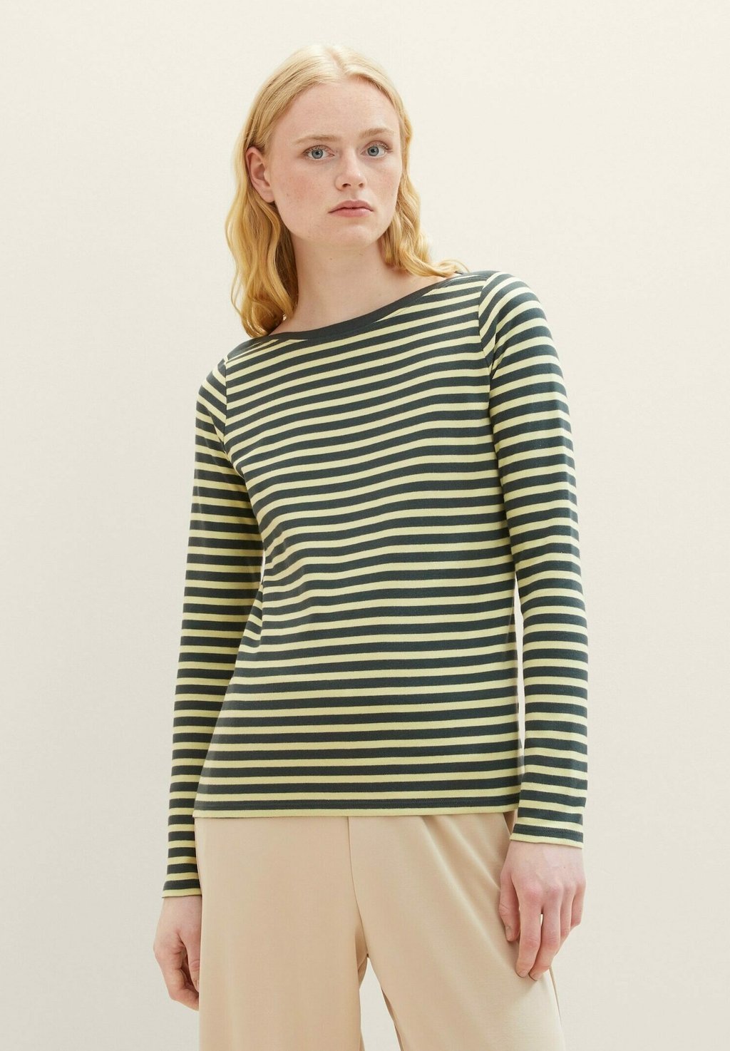 Рубашка с длинным рукавом TOM TAILOR DENIM, цвет tonal green stripe