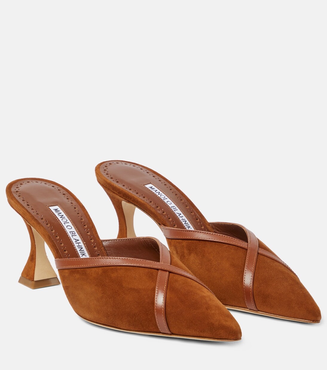 

Замшевые мюли sahsia Manolo Blahnik, коричневый