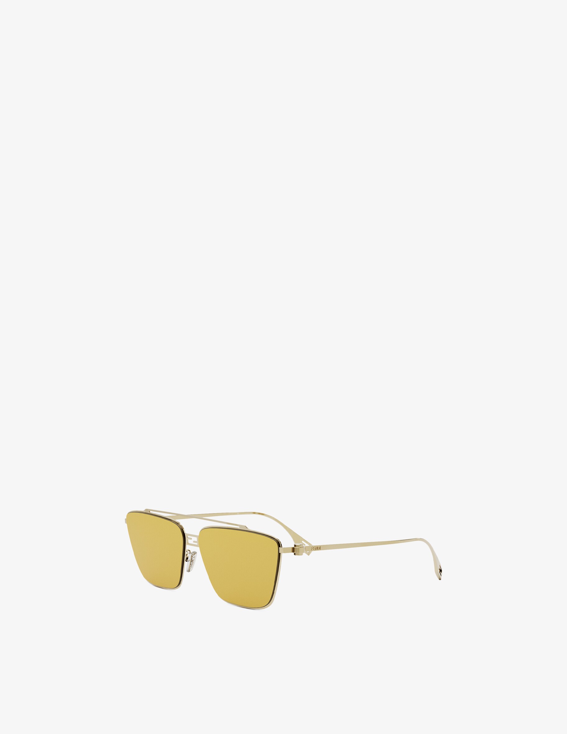 Солнцезащитные очки FE40110U в квадратной оправе Fendi, цвет Shiny Endura Gold