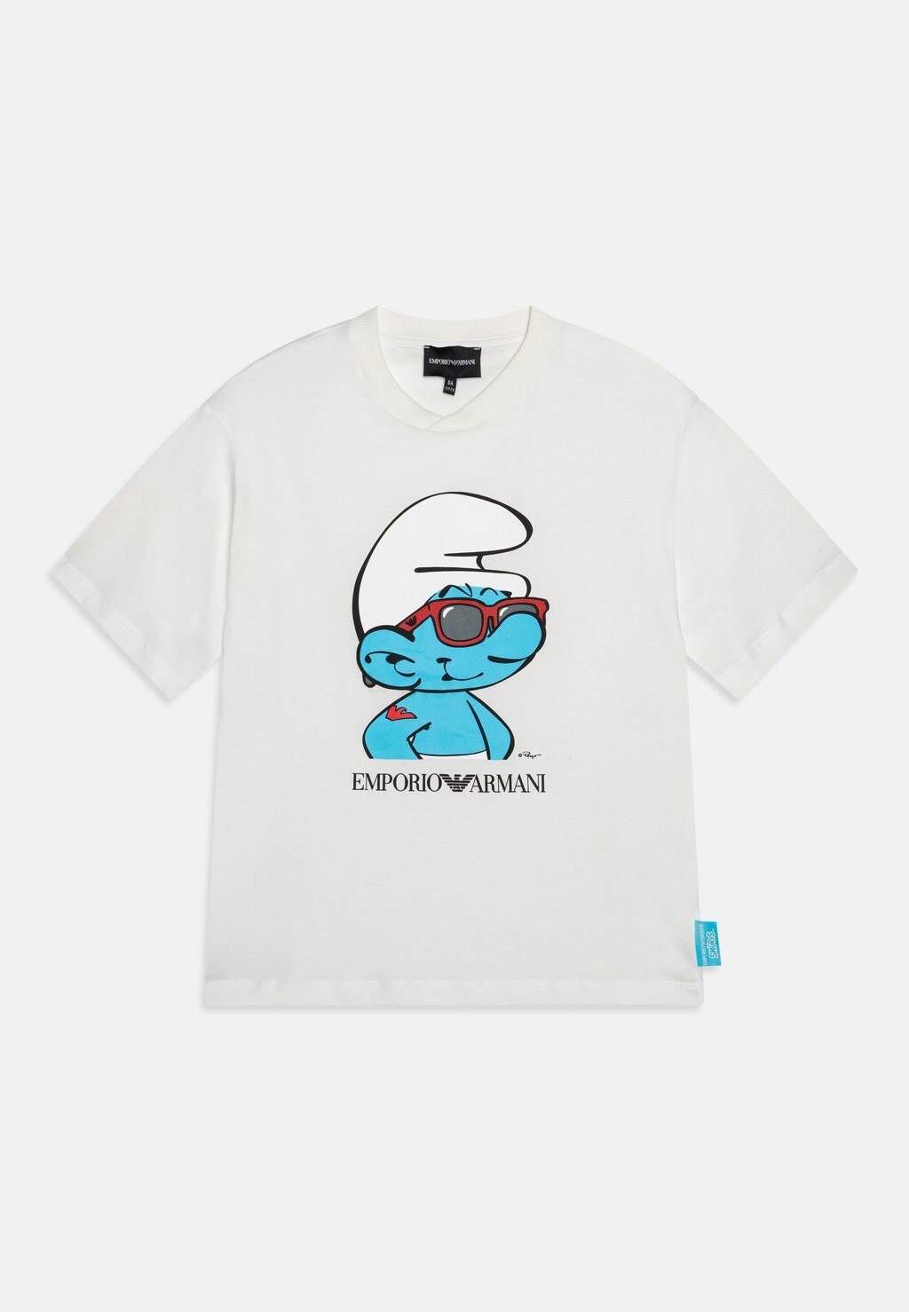 Футболка с принтом SMURFS UNISEX Emporio Armani, цвет bianco/off-white