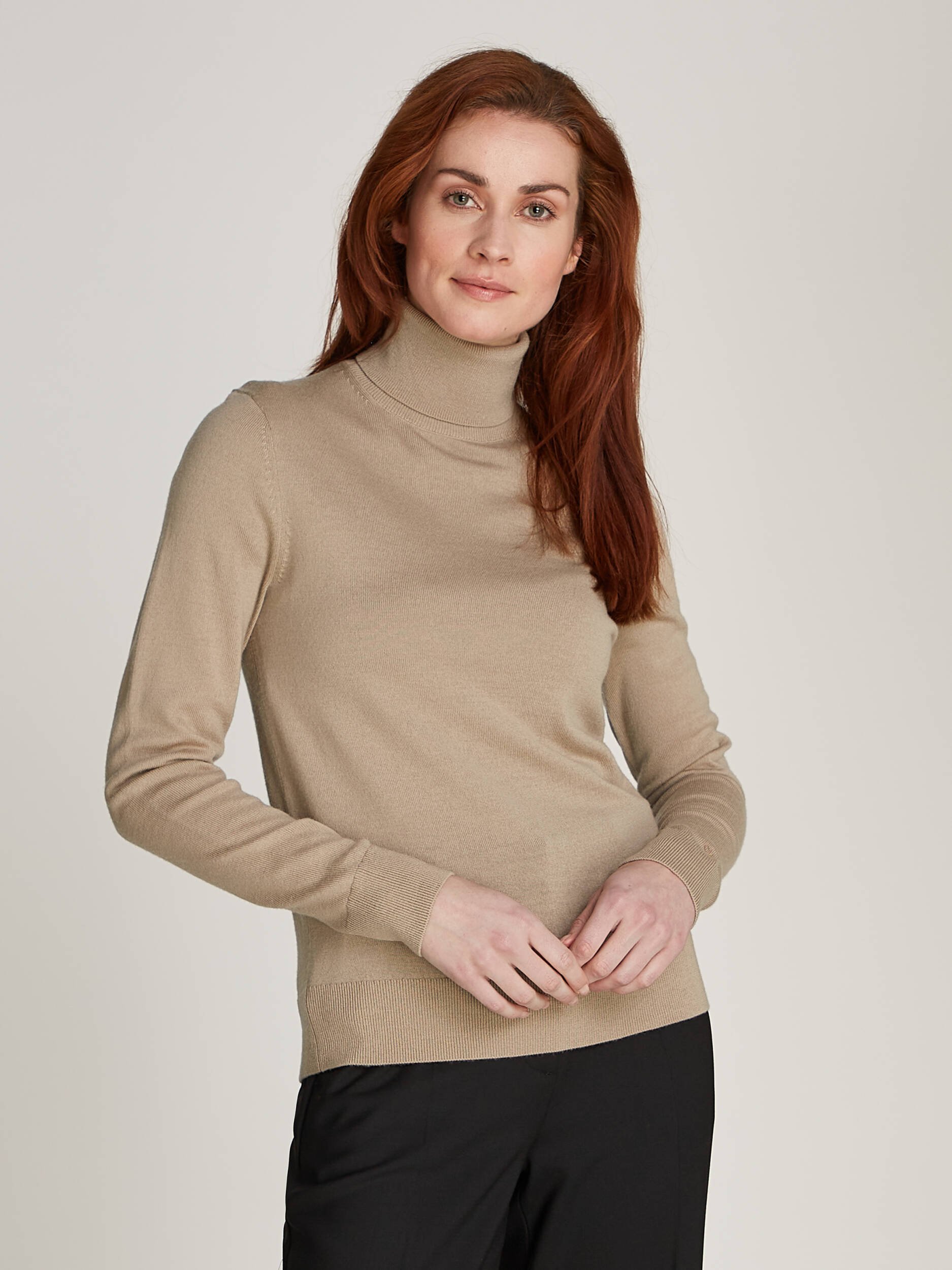 

Свитер из шерсти Calvin Klein Regular Fit, бежевый