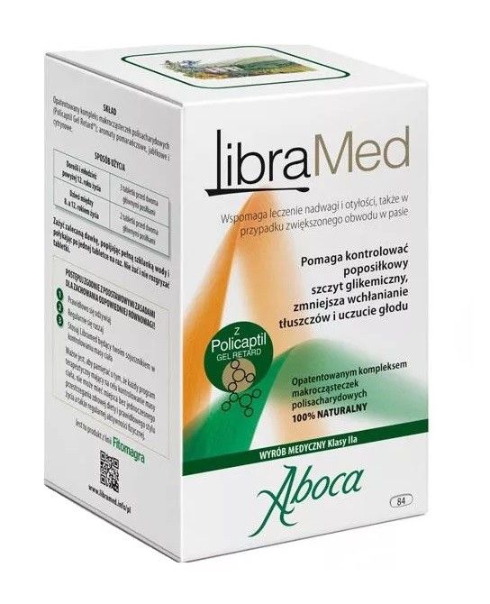 Препарат, поддерживающий поддержание нормального уровня глюкозы в крови Aboca Fitomagra Libramed Tabletki, 84 шт