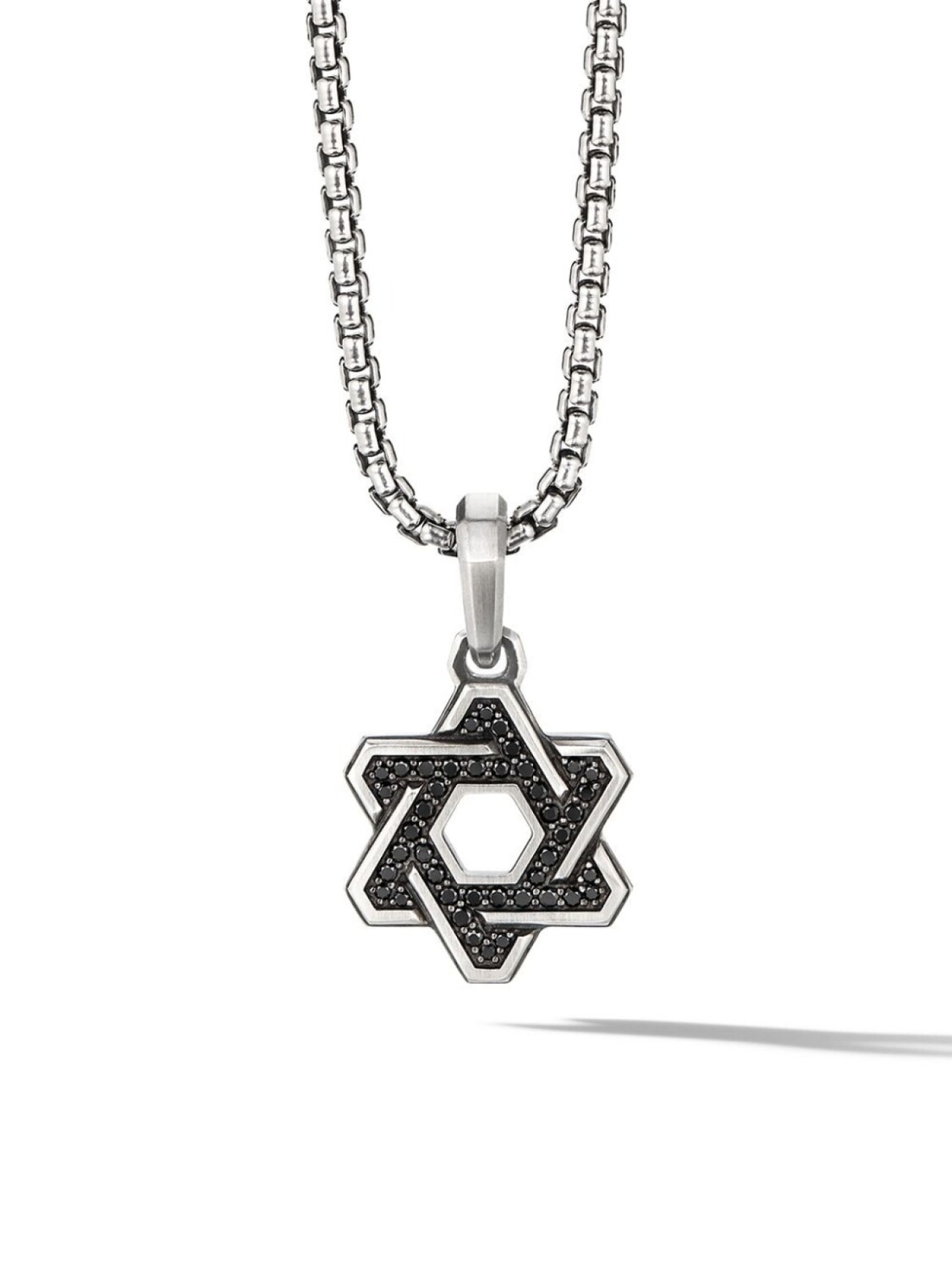 

Серебряная подвеска Deco Star of David с бриллиантами David Yurman, серебряный