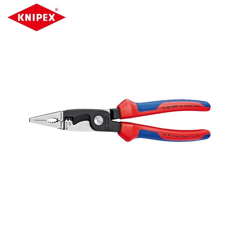 KNIPEX многофункциональные плоскогубцы для электрика, острогубцы, диагональные плоскогубцы, плоскогубцы для электрика 13 82 200 по индивидуальному заказу (срок поставки 4-8 недель)