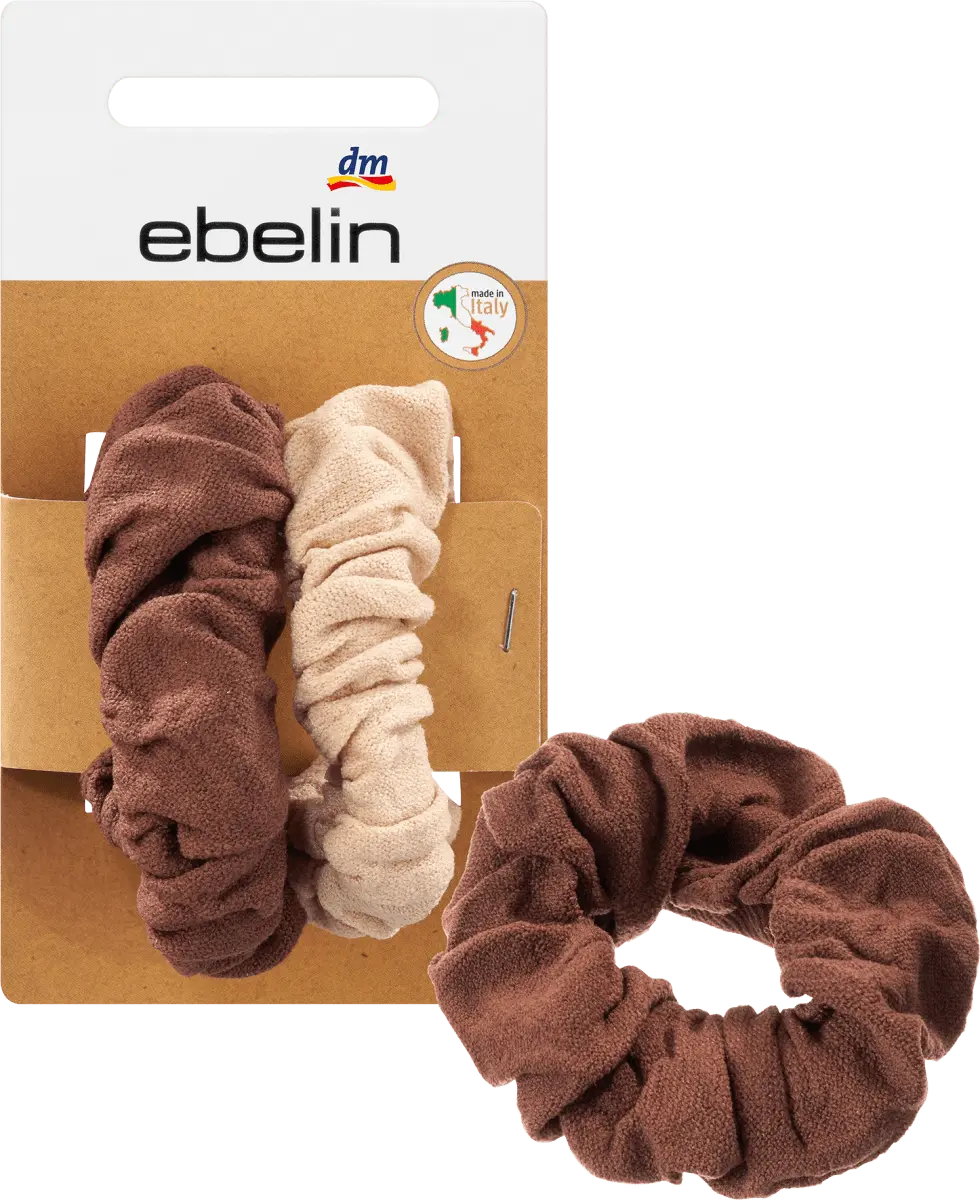 

Резинки для волос круглой вязки коричневого цвета бежевый 2шт. ebelin