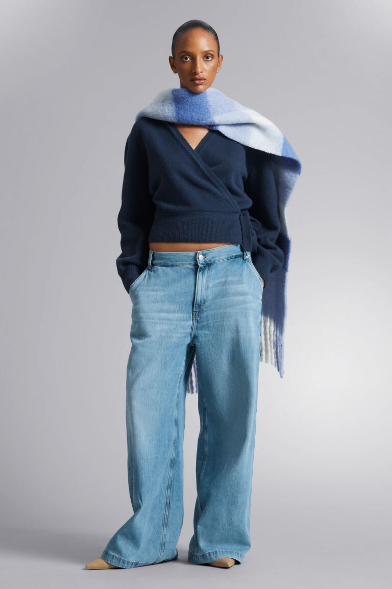

Кардиган с запахом H&M, синий