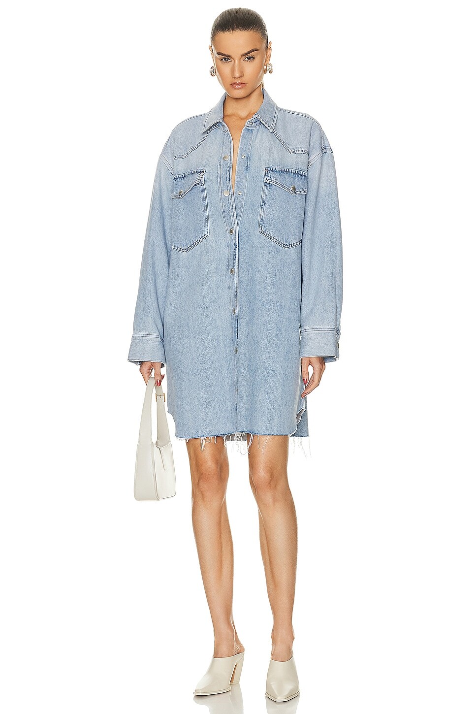 

Рубашка Agolde Jessa Shirt Dress, цвет Flush Flush