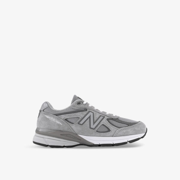 

Низкие кроссовки из кожи и сетки 990v4 производства сша New Balance, серый