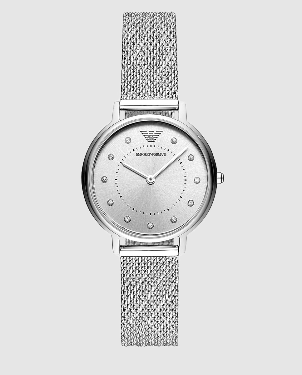 Emporio Armani AR11128 женские часы со стальной сеткой Emporio Armani, серебро цена и фото
