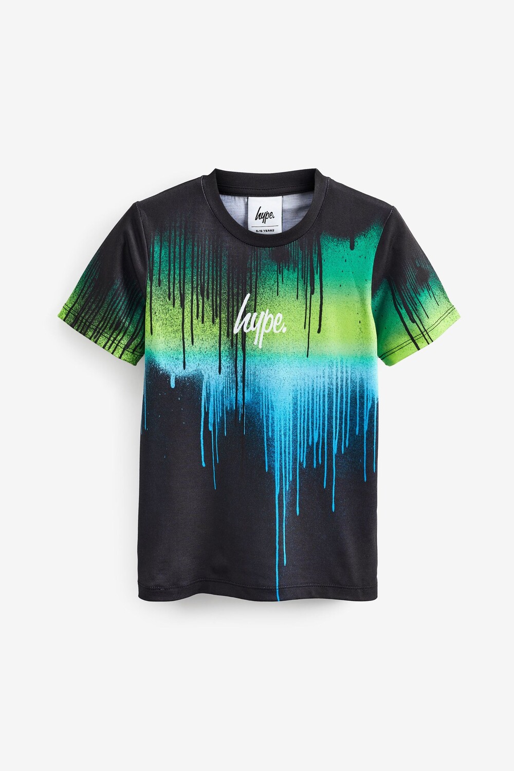 

Зеленая футболка Mini Gradient Drips для мальчиков с надписью Hype, зеленый