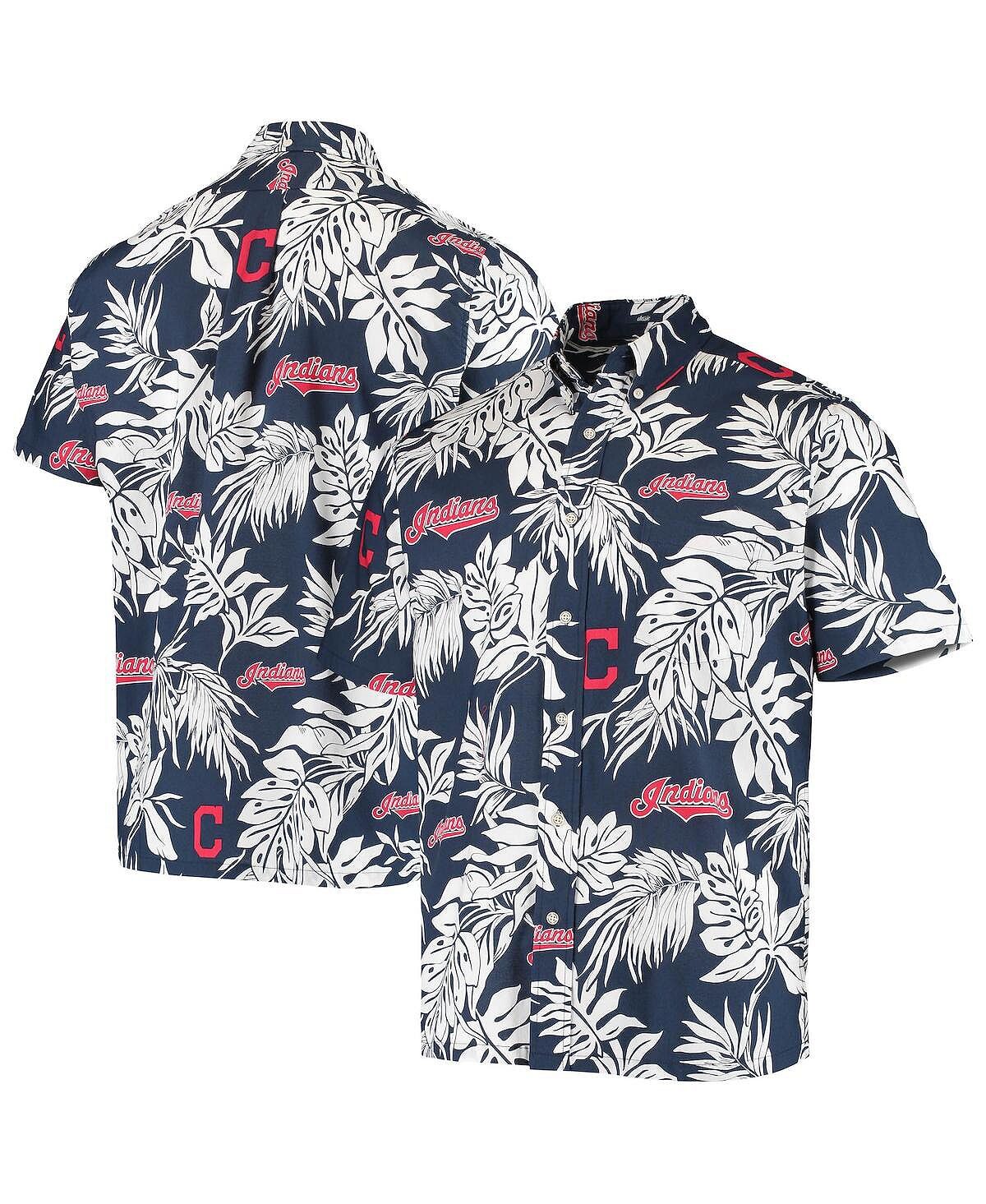

Мужская темно-синяя рубашка на пуговицах Cleveland Indians Aloha Reyn Spooner