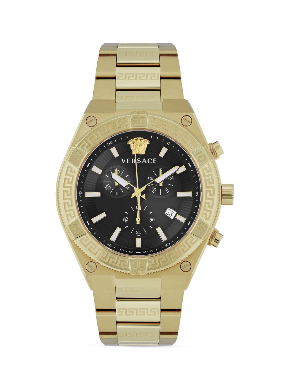

Часы V-Sporty Greca Goldtone из нержавеющей стали Versace, желтый