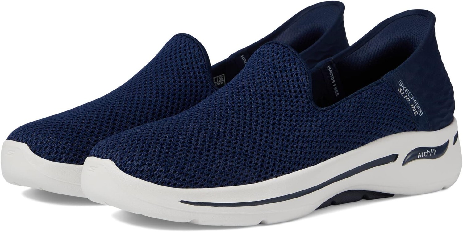 

Кроссовки Go Walk Arch Fit Summer Views Hands Free Slip-Ins SKECHERS Performance, цвет Navy/White, Синий
