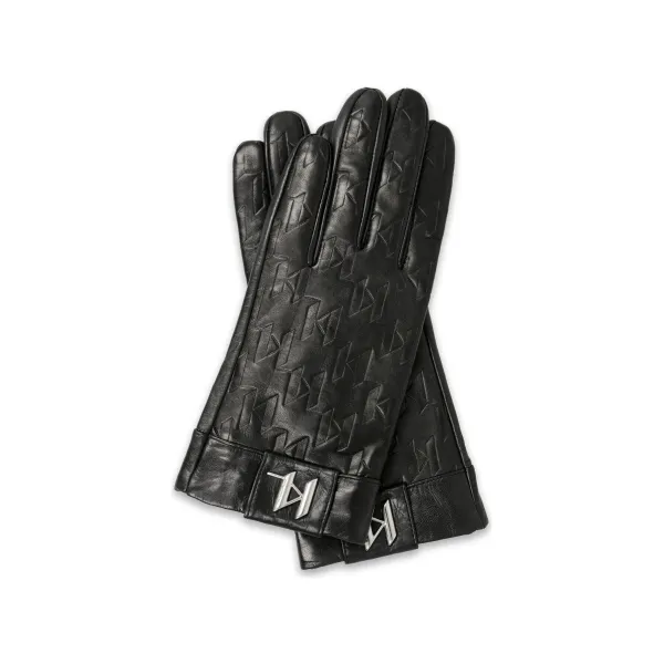 

Кожаные перчатки к/monogram Glove Karl Lagerfeld, черный