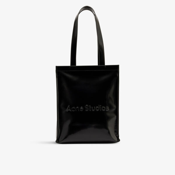 

Сумка-тоут из искусственной кожи с тисненым логотипом Acne Studios, черный