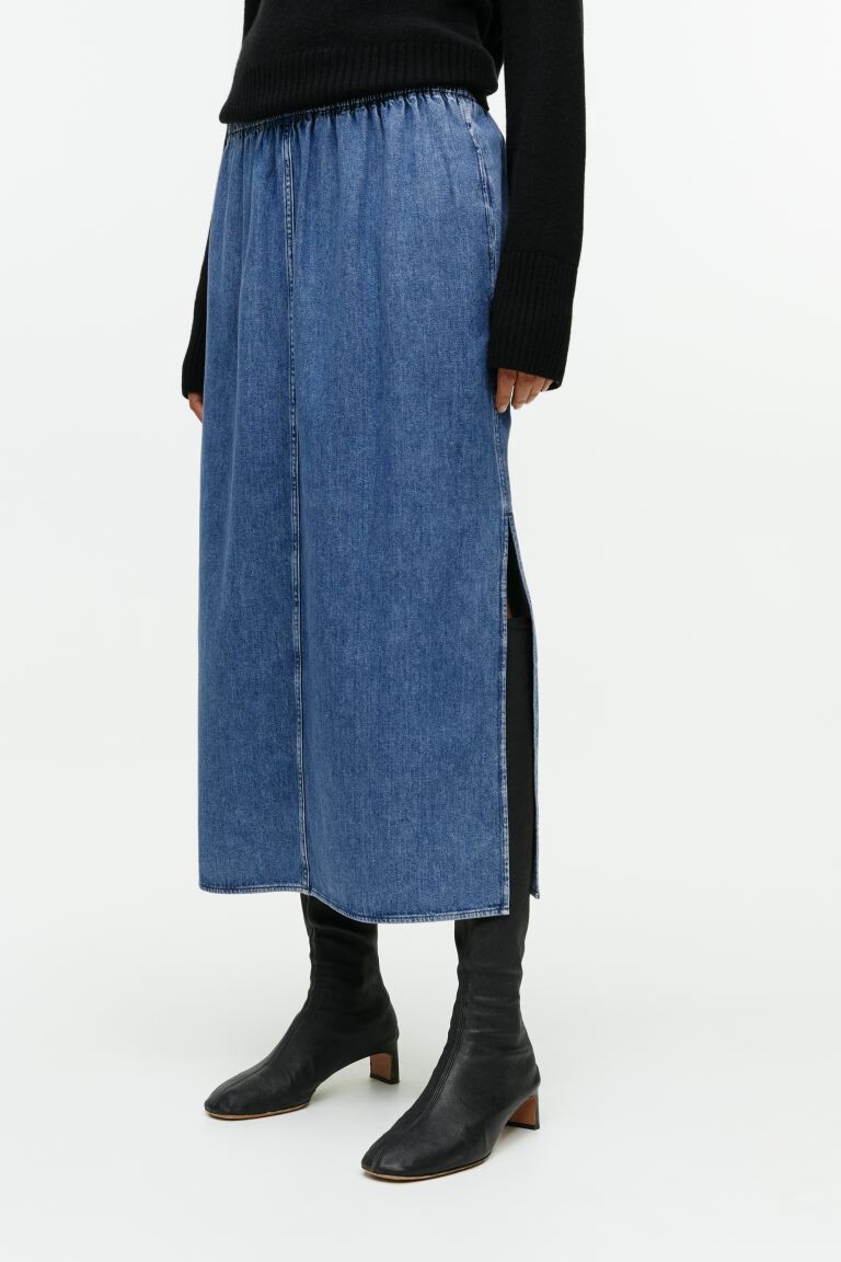 

Джинсовая юбка макси H&M, синий