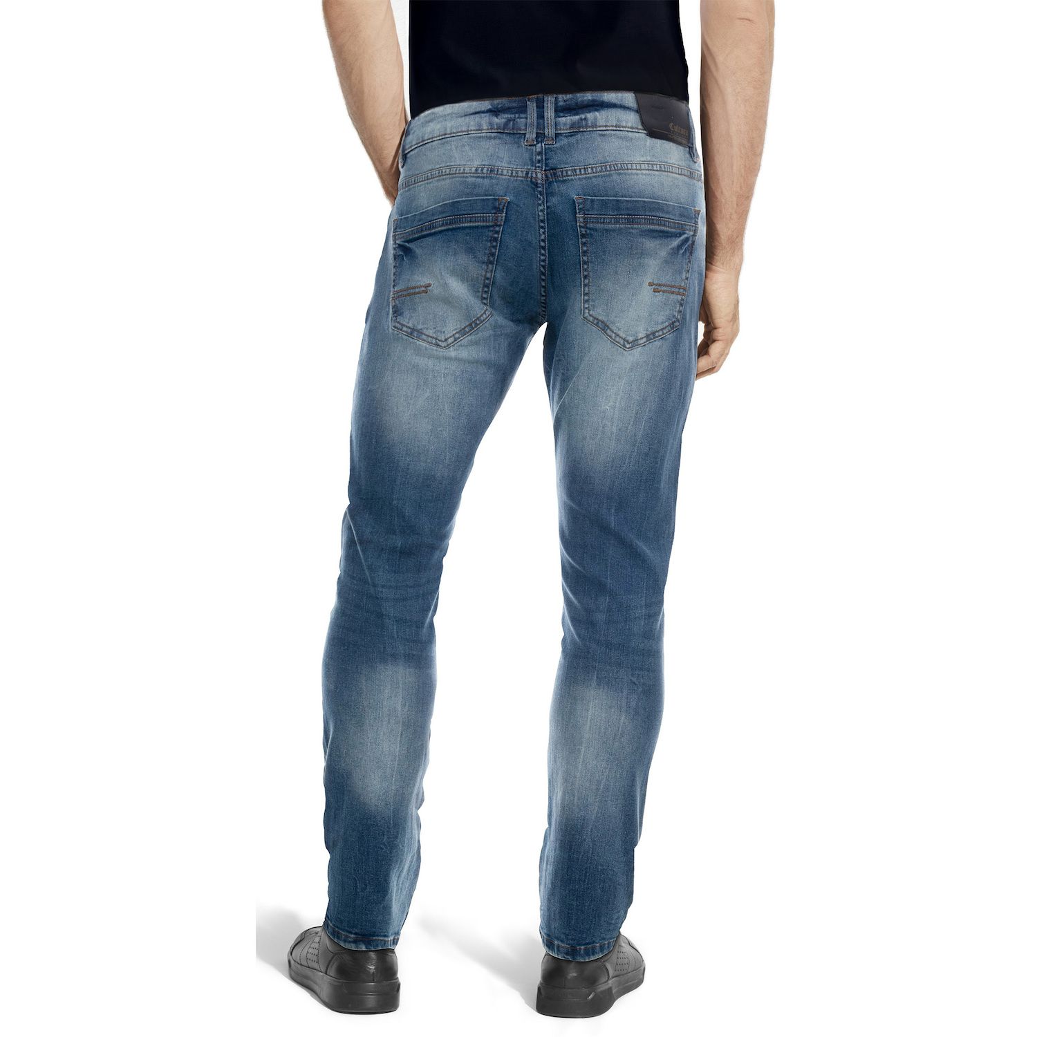 цена Мужские классические эластичные джинсы скинни с 5 карманами Cultura
