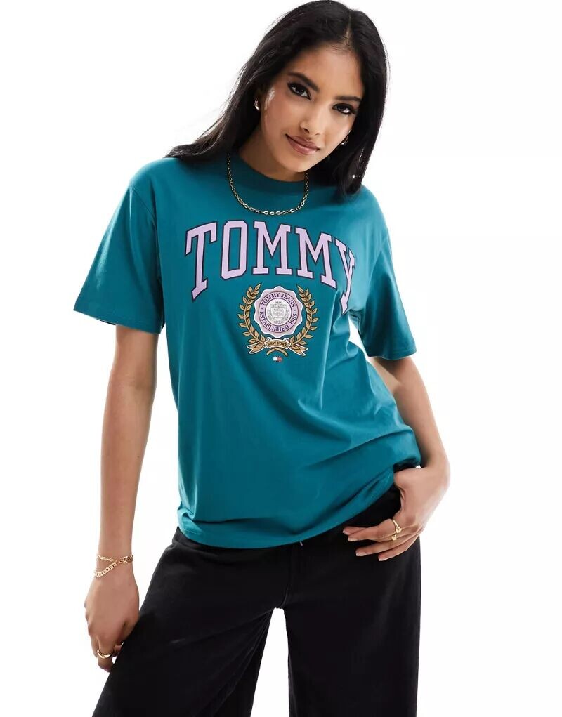 

Яркая футболка свободного кроя Tommy Jeans