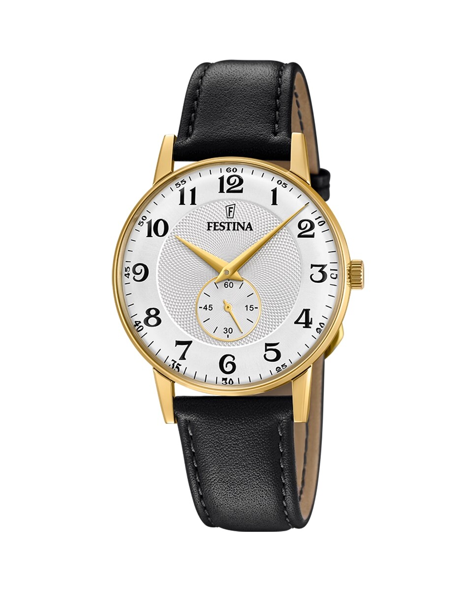 

Мужские часы F20567/1 Ретро черные кожаные Festina, черный