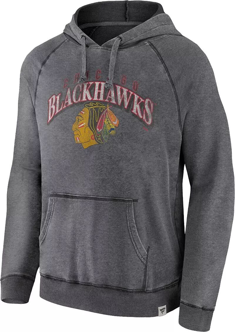 

Винтажный пуловер с капюшоном NHL Chicago Blackhawks Storm Grey