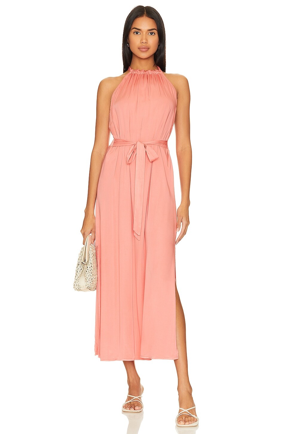 

Платье миди Bella Dahl Smocked Waist Halter, цвет Blushed Coral