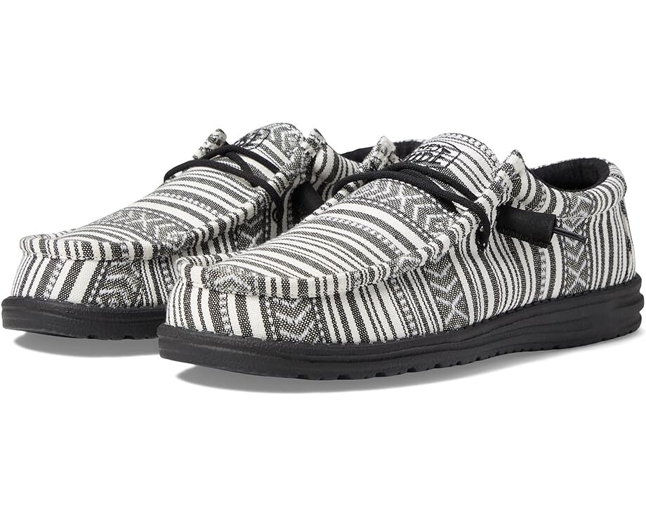 

Кроссовки Hey Dude Wally Serape Slip-On Casual Shoes, цвет Black Gravel