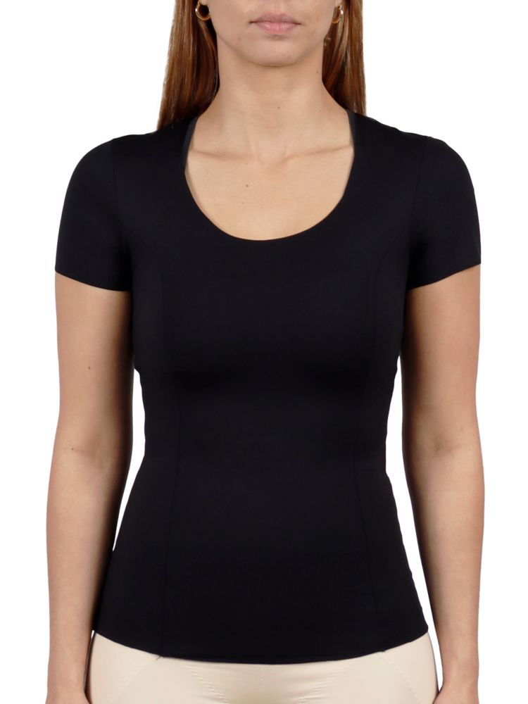 цена Затягивающая футболка с круглым вырезом Rene Ruiz Collection, черный