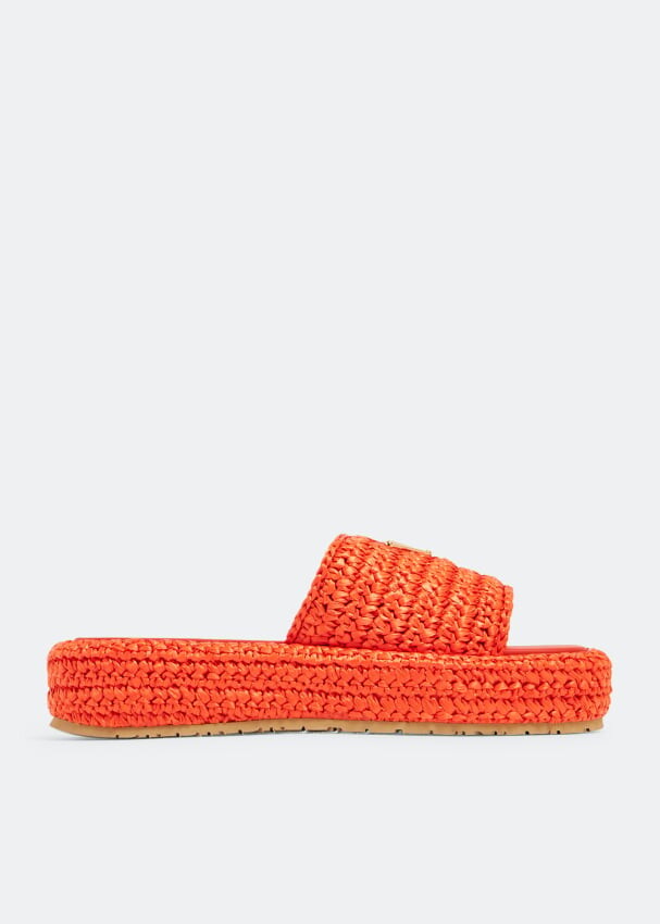 

Шлепанцы Prada Crochet Flatform, оранжевый