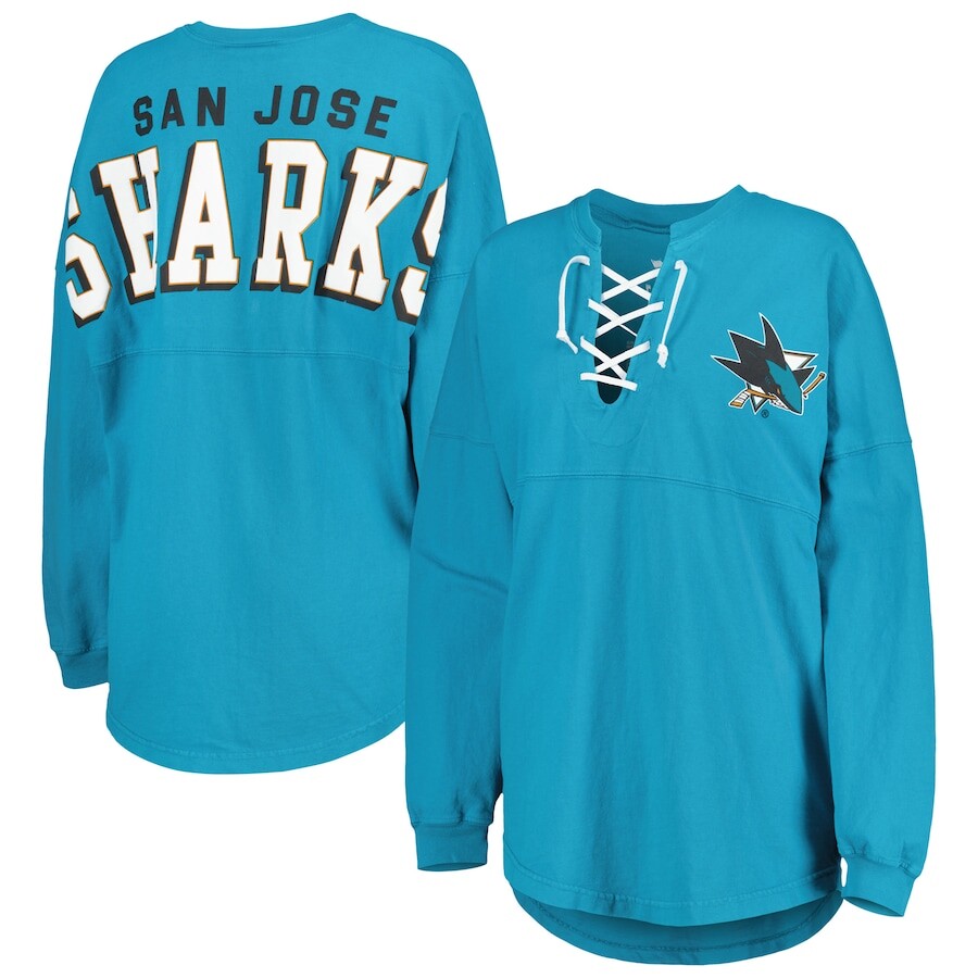 

Футболка с длинным рукавом Fanatics Branded San Jose Sharks, бирюзовый