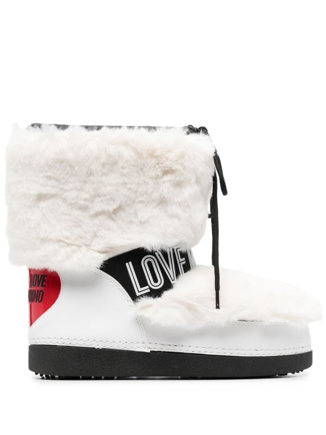 

Love Moschino ботинки из искусственного меха с тисненым логотипом, белый