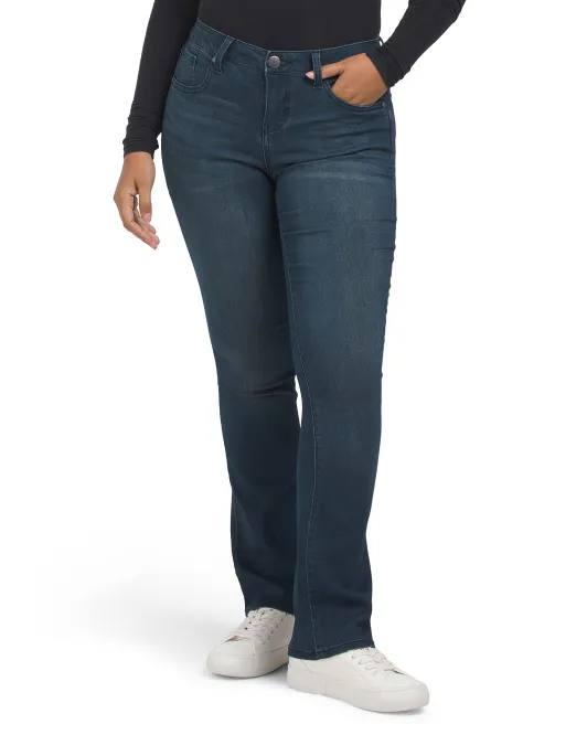 

Узкие шелковистые джинсы Ailani Bootcut 1822 Denim, синий