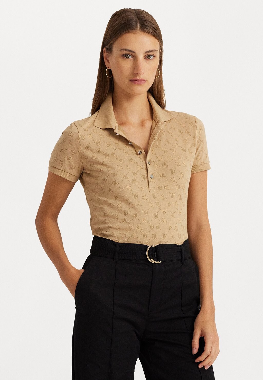 

Поло Kiewick Short Sleeve Lauren Ralph Lauren, цвет birch tan