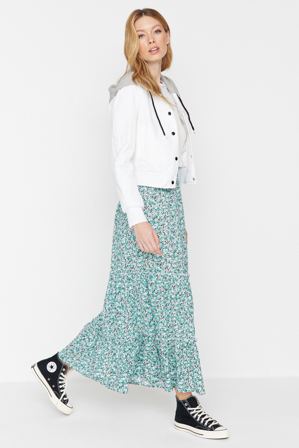 

Юбка - Зеленый - Макси Trendyol Modest, зеленый