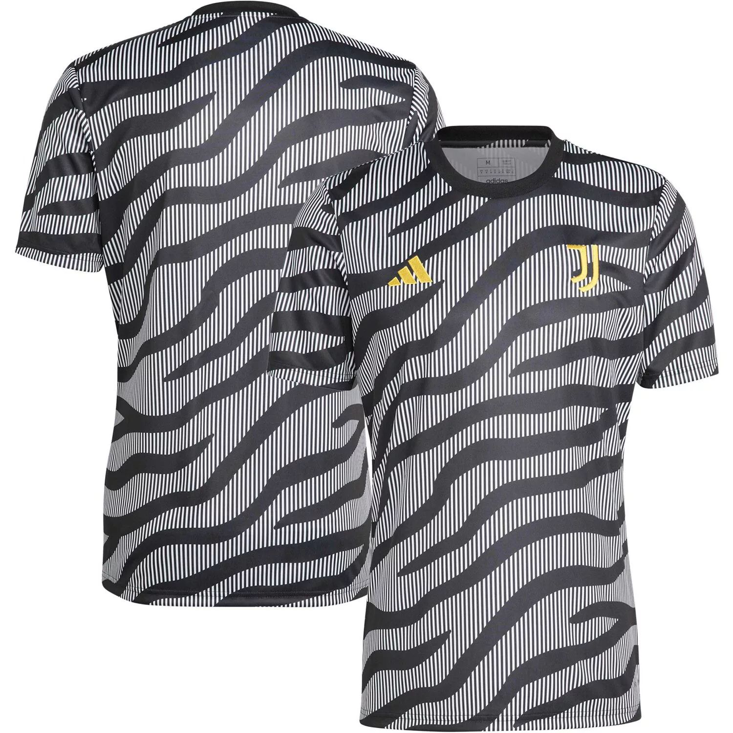 Мужская черная предматчевая футболка Juventus 2023/24 adidas