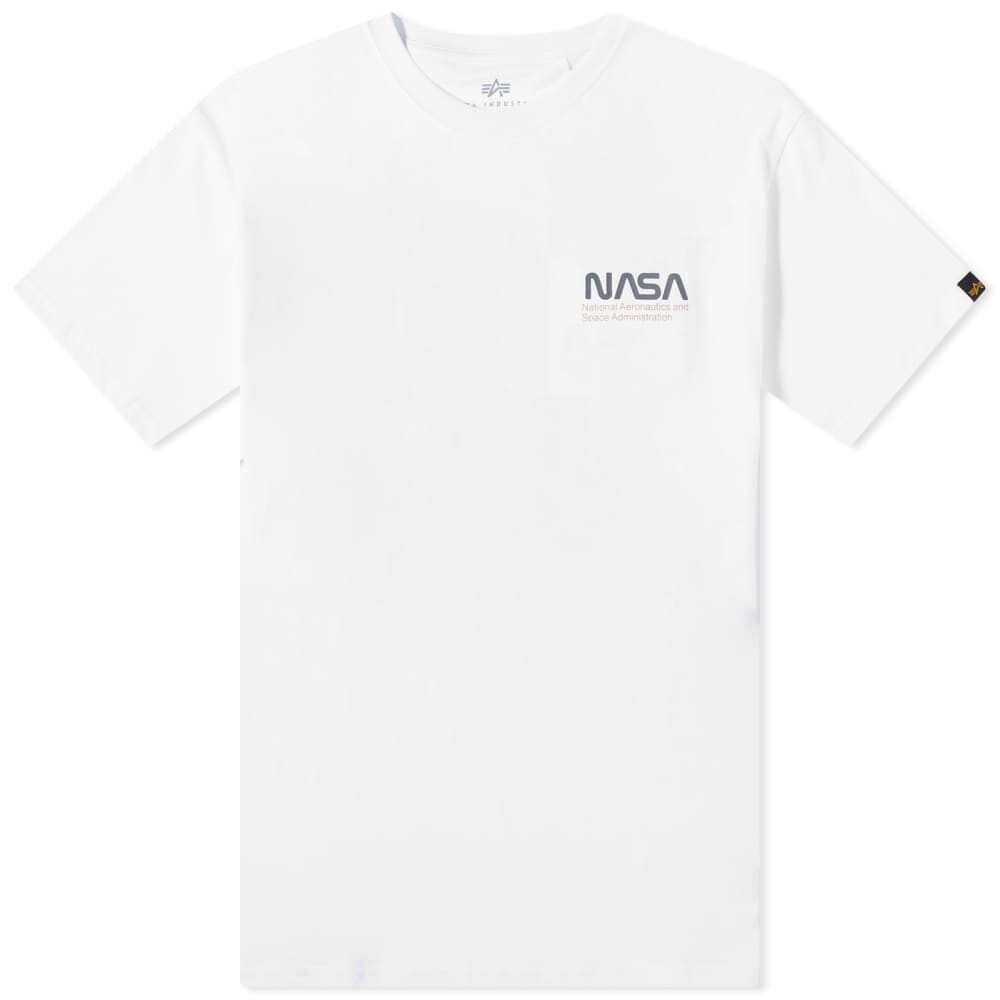 

Футболка Alpha Industries Skylab NASA, белый/синий
