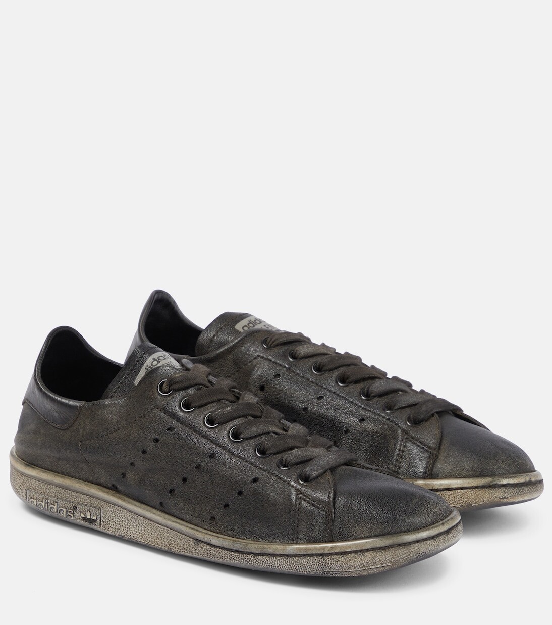 

Кроссовки adidas stan smith из потертой кожи Balenciaga, черный