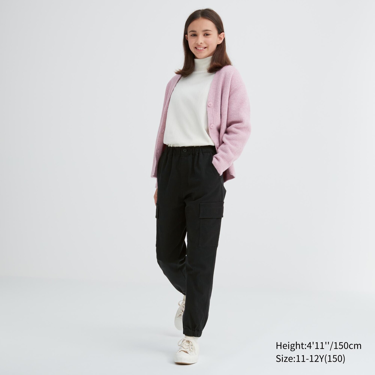 

Брюки-карго Uniqlo детские ультраэластичные, черный