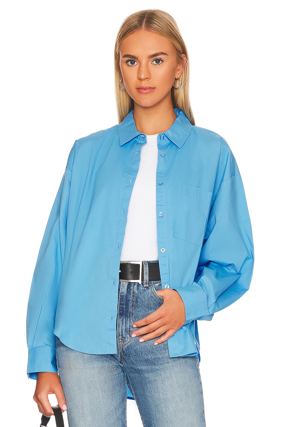 Рубашка PISTOLA Sloane Oversized Button Down, цвет Campanula Blue