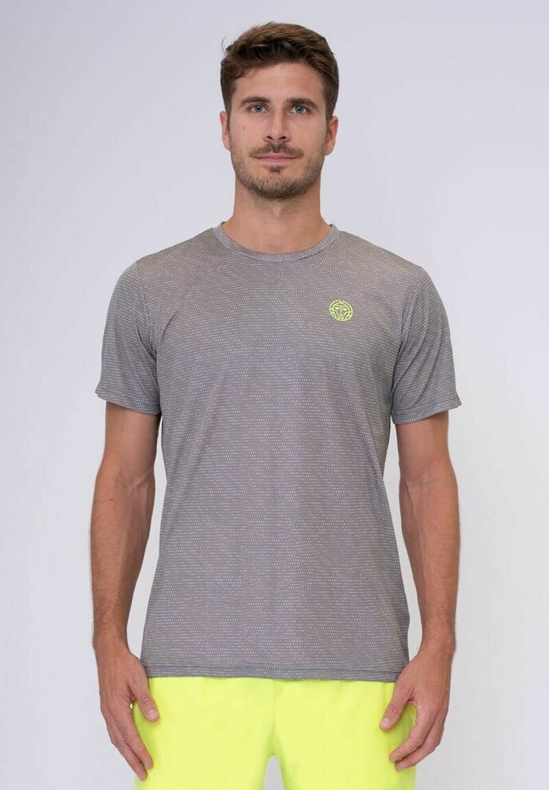 

Футболка с принтом SPIRIT CREW TEE BIDI BADU, цвет grey