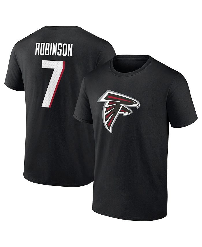 

Мужская фирменная футболка Bijan Robinson Black Atlanta Falcons с именем и номером Fanatics, черный