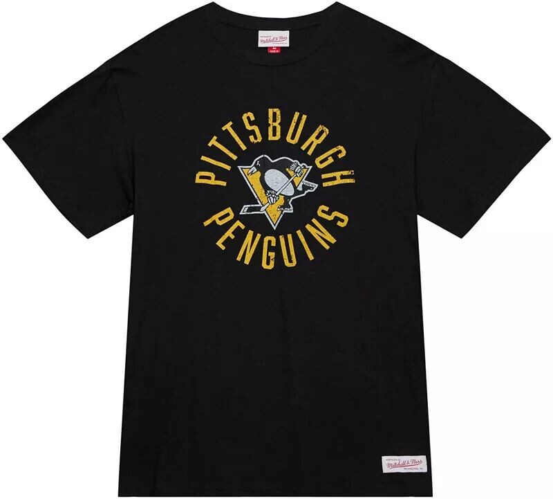 

Черная футболка Mitchell & Ness Pittsburgh Penguins 2023 Slub
