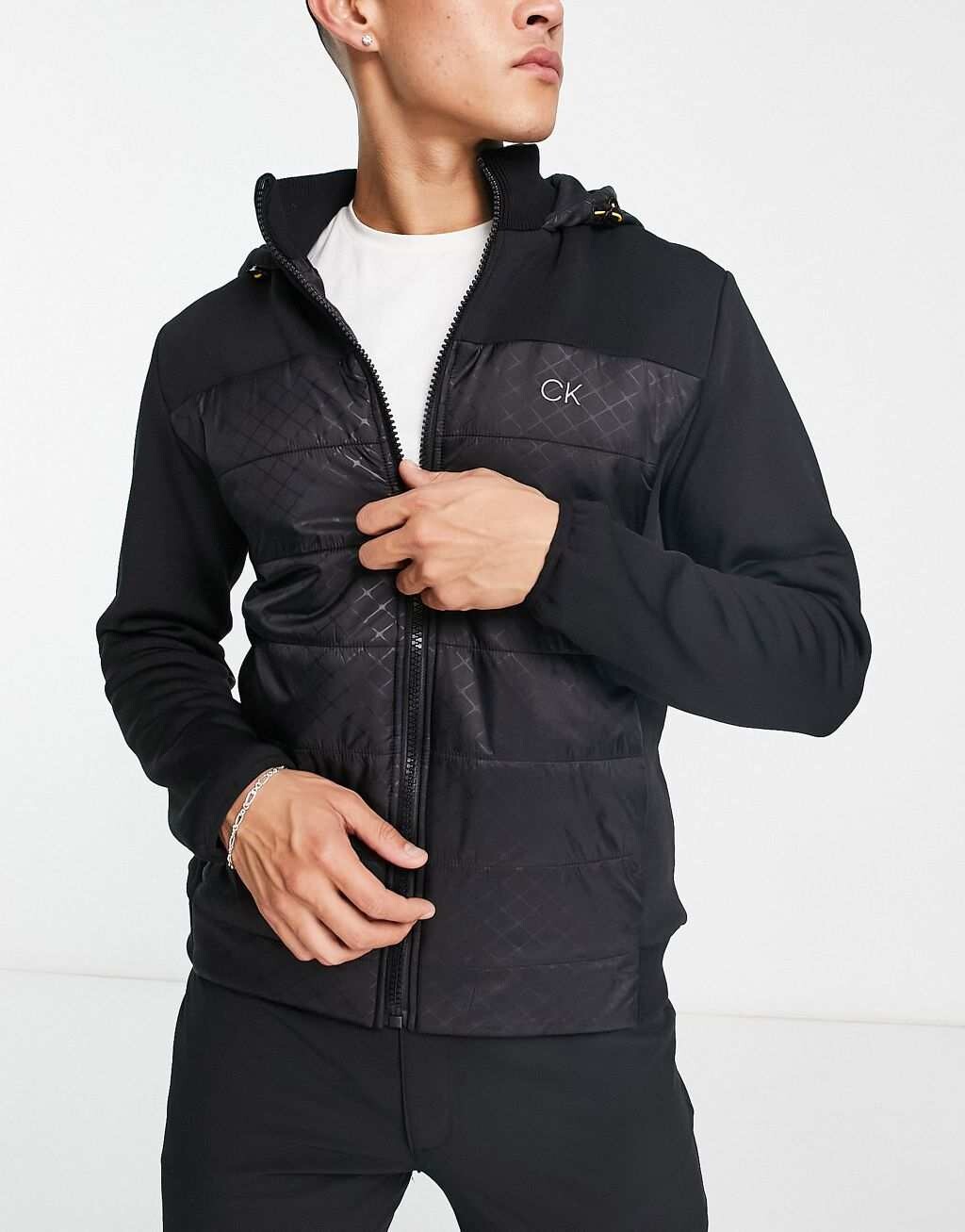 

Черная гибридная дутая куртка Calvin Klein Golf Raymond