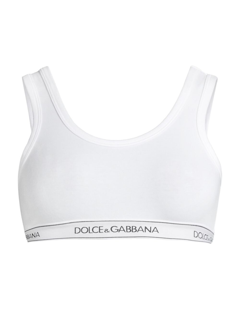 

Спортивный бюстгальтер с логотипом DOLCE&GABBANA, белый