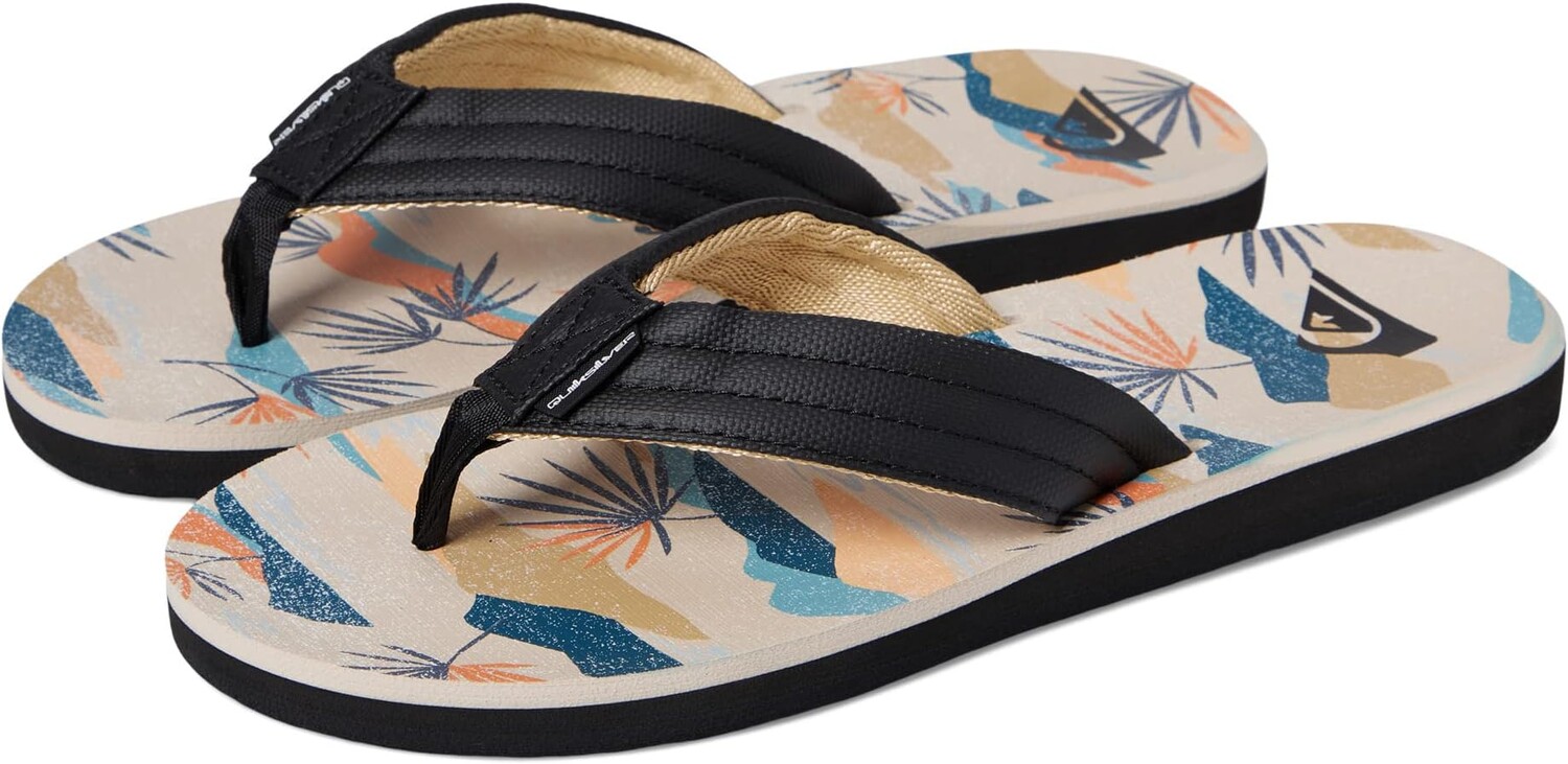 

Шлепанцы Carver Print Quiksilver, цвет Black/White/Blue 1