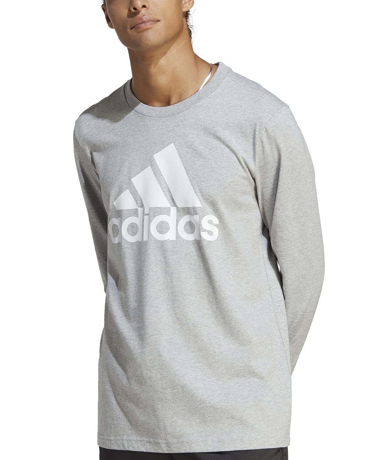 

Мужская базовая футболка с круглым вырезом и длинными рукавами Badge of Sport adidas