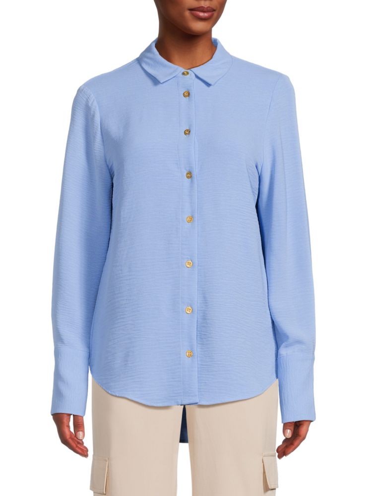 Однотонная рубашка Ellen Tracy, цвет French Blue rees tracy darling blue